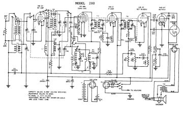 GE Farm Radio 280 schematic circuit diagram